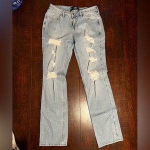 Light wash ripped jeans from Hollister